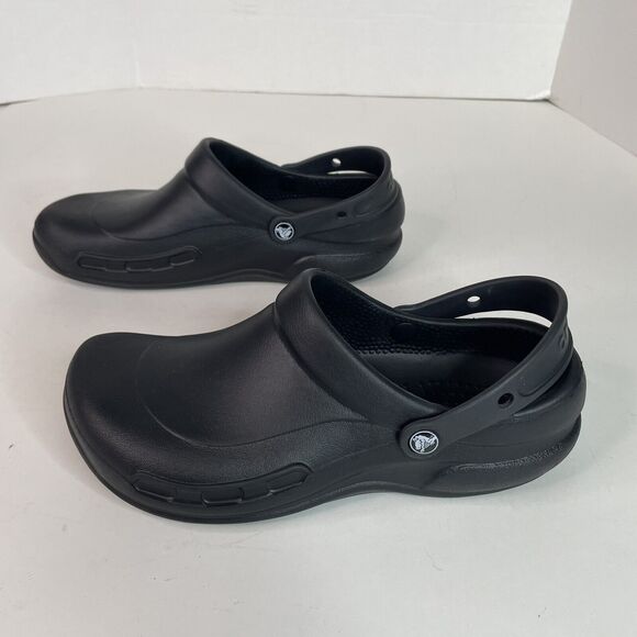 Crocs Classic Clog Sandle Mens 10 Womens 12, All Black, Strap, Unvented - Picture 5 of 9
